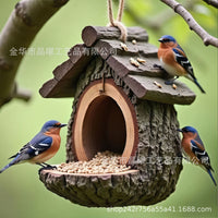 European Garden Hanging Bird Feeder House Resin Craft Ornament