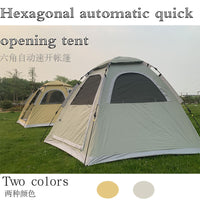 Portable Double-Layer 4-6 Person Pop-Up Camping Tent with Rainfly
