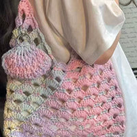 DIY Crochet Kit for Hand-Knitted Yarn Bag - Starry Sky Gradient Design
