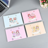 A5 Release Paper Notebook with Scraper Tool for Stickers and Washi Tape, Double-Sided Coil Bound Journal
