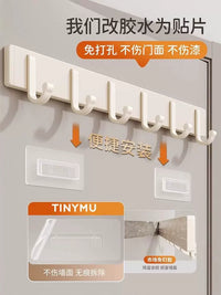 No-Drill Wall Mounted Coat Rack with Strong Bearing Capacity for Bathroom and Wardrobe