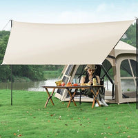 Hexagonal Blackout Camping Tent with Sunshade and Rain Protection, Quick Setup for Outdoor Family Fun