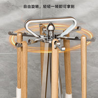 Rotating Kitchen Utensil Holder with Drip Tray for Countertop Storage