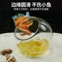 Aquarium Hideaway House with Glass Beads for Small Fish and Shrimp