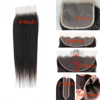 HD Transparent Lace Closure Hair Piece, 100% Human Hair