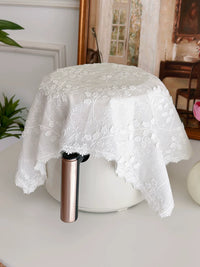 French Pastoral Embroidered Cotton Dust Cover for Microwave Printer Projector
