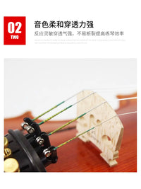 Aegean Sea Violin Strings, Performance Grade Alloy Set, Rich and Bright Tone, 4-String Set