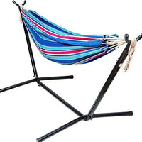 Portable Outdoor Camping Hammock with Detachable Stand, Single/Double Person Swing Bed