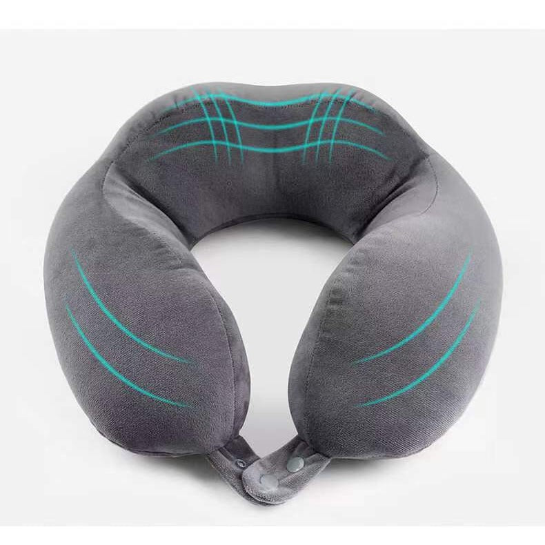 Four-Hump Adjustable U-Shaped Travel Neck Pillow with Double Buckle for Car, Train, and Airplane