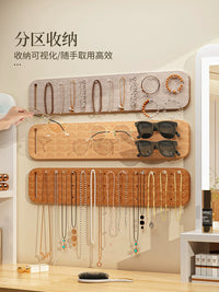 Wall-Mounted Felt Board Jewelry Organizer for Earrings, Necklaces, and Bracelets