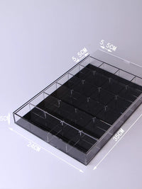 Clear Acrylic Multi-Grid Jewelry Organizer Box with Lid for Beads Bracelets