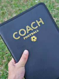 Portable Zippered Football Coaching Tactic Board with Magnetic Pieces and Pen for Training & Match Demonstrations
