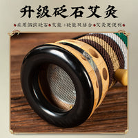 Bamboo Moxibustion Box with Bianstone Scraper for Whole Body Warming