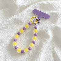 Dopamine Beaded Phone Lanyard with Wrist Strap and Keychain for Bags