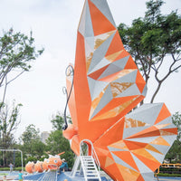 Outdoor Kids Playground Stainless Steel Slide and Wooden Climbing Frame Combination for Kindergarten and Community