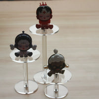 Clear Acrylic Round Display Stand for Collectibles, Cosmetics, Jewelry, and Watches