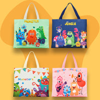 Cartoon Waterproof Quilt Storage Bag with Handles for Kids' Kindergarten Bedding and Moving