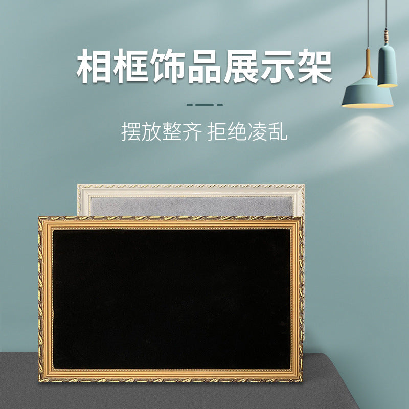 Wall-Mounted Jewelry Display Frame for Earrings and Necklaces