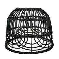 Handwoven Rattan Lampshade for Pendant Light, American Style Decorative Shade for Teahouse Study