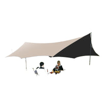 Portable Black Glue Canopy Tent for Outdoor Camping, Sunshade, Rainproof, Windproof