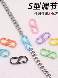 Outdoor Aluminum Alloy S-Type Carabiner Keychain for Backpacks and Quick Hanging