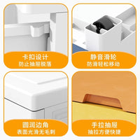 Slim Gap Storage Cabinet with Drawers - Multi-layer Movable Kitchen Organizer Shelf