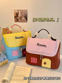 Dopamine Portable Cosmetic Bag for Women, Large Capacity Waterproof Travel Toiletry Organizer