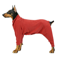Winter Warm Fleece Full-Coverage Four-Legged Dog Coat for Large Breeds - Doberman Pet Home Clothes