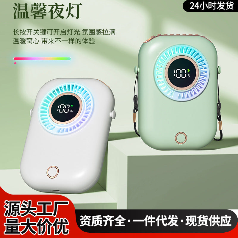 Portable USB Mini Fan with Neck Strap, Waist Clip, Handheld, and Desktop Functionality
