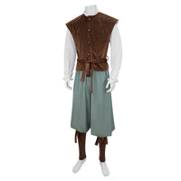 Men's Medieval Renaissance Viking Suede Vest Costume Set for Cosplay & Party