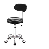 Adjustable Swivel Bar Stool with Wheels or Fixed Base for Salon, Lab, Workshop