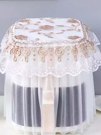 Universal Air Fryer Dust Cover Rice Cooker Kitchen Appliance Protector with Lace Trim