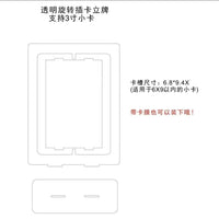 Rotating Photo Frame for 3-inch Instax Photos, Clear Acrylic Card Holder, Creative Gift for Girls