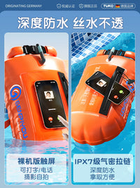 Swim Buoy with Dry Bag, Dual Airbag Inflatable Float for Open Water Swimming, Triathlon Training, and Snorkeling