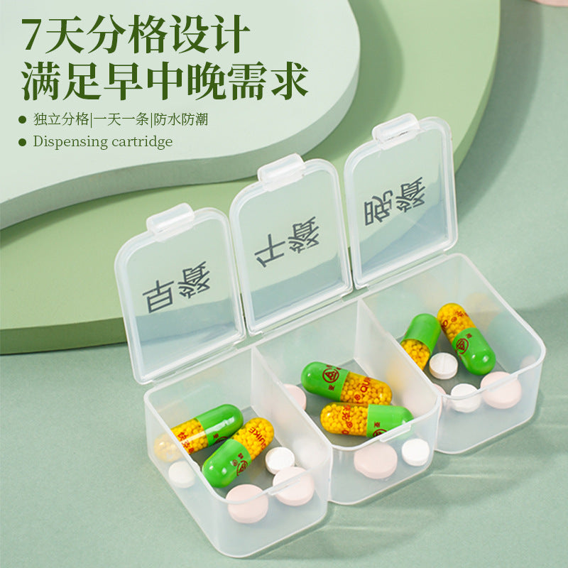 7-Day Portable Pill Organizer with Moisture-Proof Compartments for Daily Medication