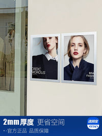 Magnetic Poster Frame for Wall Display - A4/A3/A5/8K Document & Certificate Holder, No-Drill Adhesive Mount