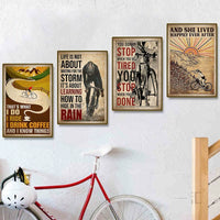 Vintage American Bicycle Wall Art Print for Study and Home Decor