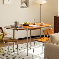 Bauhaus Modern Luxury Foldable Dining Table for Small Spaces, Mid-Century Style