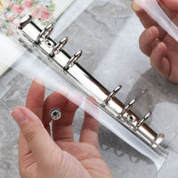 Transparent PVC Loose-Leaf Notebook Cover for Travel Journals and Planners