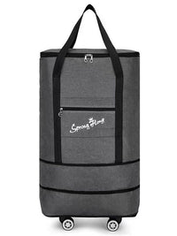 Korean Style Expandable Travel Duffel Bag Large Capacity Waterproof Foldable Luggage for Men and Women
