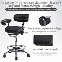 Ergonomic Dental Chair with Breathable Mesh Back and Adjustable Height for Clinic