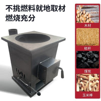 Multi-functional Wood Burning Fireplace with Thickened Cast Iron Liner for Home and Villa Heating