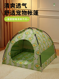 Pet Tent Bed with Cooling Mat for Cats and Small Dogs, Indoor/Outdoor Use, Four Seasons Universal