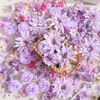Artificial Silk Flower Assortment for DIY Crafts, Fans, and Decorative Accessories
