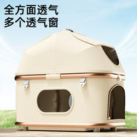 Pet Stroller One-Key Foldable Aluminum Alloy Shock-Absorbing Lightweight for Small Dogs and Cats