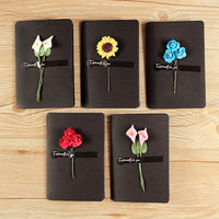 Creative Handmade DIY Paper Flower Greeting Card for Thanksgiving, Birthday, Graduation, Message Card