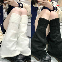 Women's Y2K Solid Color Knit Leg Warmers for Boots and Casual Wear