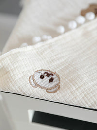 Embroidered Cotton Dust Cover for Appliances and Furniture
