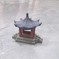 Miniature Chinese Pavilion Figurine for Micro Landscape Aquarium Bonsai Decor