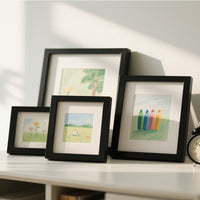 Mini Square Wooden Photo Frame with Custom Photo Print for Desktop Display